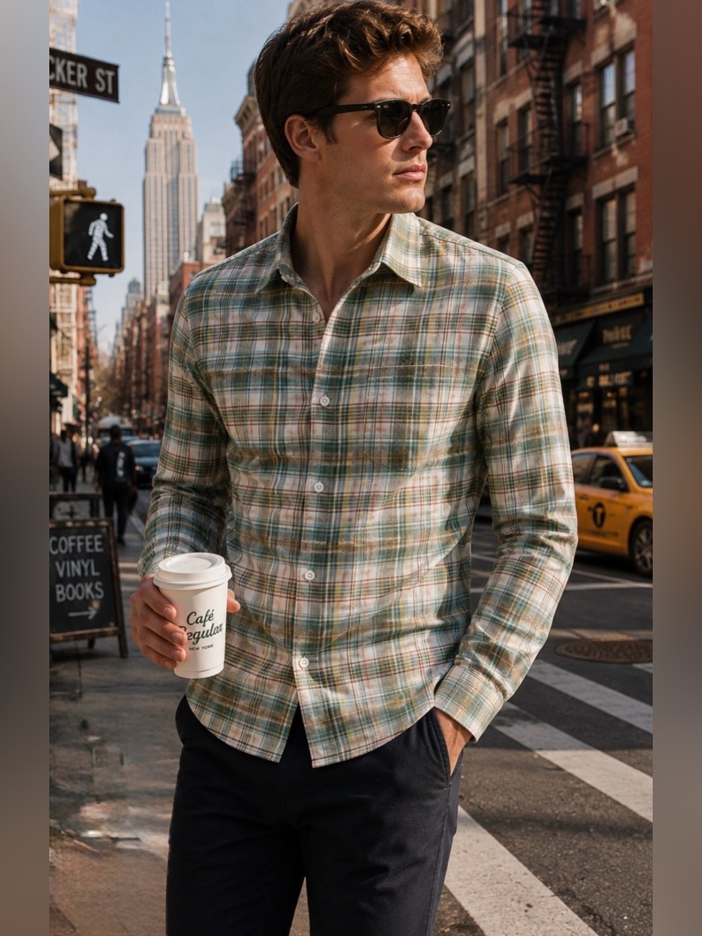 Original Penguin by Munsingwear Heritage Slim Fit Plaid Button-Up Shirt | Men’s
